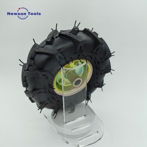 Rueda todoterreno de 10 pulgadas de fábrica, neumático agrícola 3,50-<span class=keywords><strong>4</strong></span>, orificio de eje de 17mm para Carro de carro de Motor de cortacésped eléctrico DIY - Product Image 4