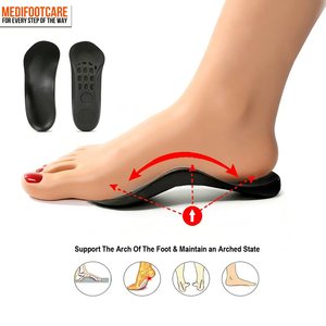 Orthèses de soutien de la voûte plantaire 3/4 et du métatarphes, semelles orthopédiques pour l'hyperpronation, soulagement de la fasciite plantaire, des douleurs à la voûte plantaire, au talon et à la cheville - Product Image 5