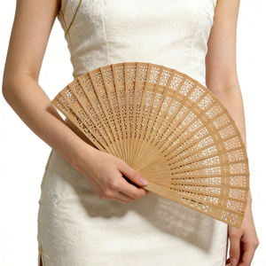 Abanicos de Mano de Bambú con Impresión y Grabado Personalizados a Precio Económico, Abanico de Madera Plegable como Regalo Promocional para Decoración de Bodas y Fiestas - Product Image 3