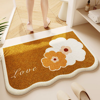 Tapis de bain shaggy résistants à l'usure, lavables en machine, avec adorable motif abeille, doux et confortables pour la maison