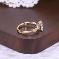 Bague classique en argent S925 avec pierre de moissanite taille radiant 1ct 2ct 3ct 4ct 5ct pour commande en gros sous marque privée pour hommes