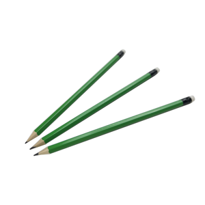 Ensemble de 12 crayons en bois hexagonaux verts de 7,5 pouces avec <span class=keywords><strong>gomme</strong></span>, logo et emballage personnalisables, vente directe d'usine - Product Image 6
