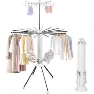 2025 New Trend Upgraded Adjustable Height Folding 3 Tier <b>Portable</b> Retractable Cloth Shoe Sock Dryer Rack Indoors Outdoor Stand - Product Image 1