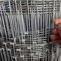 Malla de Alambre Cuadrada Ondulada Galvanizada en Caliente para Cercas Agrícolas, Rollo de 1.5m x 50m con Postes en Y para Ganado y Caballos, Fácil de Instalar