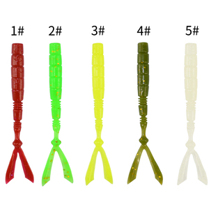 Mồi bơi nhỏ Mồi câu cá mini Mồi câu cá mềm TPR đuôi nĩa 55m 0.4g 40 cái/túi Mồi Câu Cá gốc bọ mềm - Product Image 2