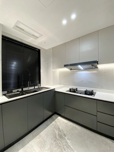 Personalización <span class=keywords><strong>de</strong></span> Gabinetes <span class=keywords><strong>de</strong></span> <span class=keywords><strong>Cocina</strong></span> Modernos <span class=keywords><strong>de</strong></span> Aglomerado con <span class=keywords><strong>Puertas</strong></span> <span class=keywords><strong>de</strong></span> <span class=keywords><strong>Vidrio</strong></span>, 3 Cajones y Correderas <span class=keywords><strong>para</strong></span> Uso en Villas y Apartamentos - Product Image 2