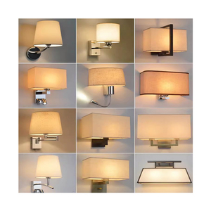 Bán buôn vải hiện đại tường chiếu sáng Fancy trang trí USB đèn tường cho phòng ngủ phòng khách cầu thang hành lang Led E26 sắt cơ sở - Product Image 1