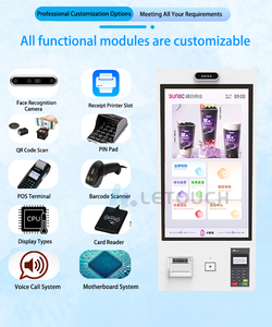 24 "32" hệ thống POS cả hai thường vụ máy tính để bàn tự trả tiền máy tự dịch vụ đặt hàng thanh toán <span class=keywords><strong>kiosk</strong></span> màn hình cảm ứng - Product Image 4