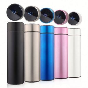 Bouteille d'eau intelligente personnalisée, thermos intelligent, flacons isothermes en acier inoxydable, affichage LED de la température, flacon en acier inoxydable - Product Image 1
