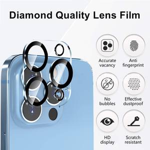 Vidrio templado 9H 3Pack Protector de lente de cámara Accesorios para Teléfono Celular Protectores de pantalla de teléfono para iPhone 16 15 17 Pro Max 14 Plus - Product Image 6