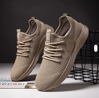 Chaussures de course légères au design minimaliste élégant, doublure en maille respirante, fermeture à lacets, antidérapantes, tendance mode, boîte