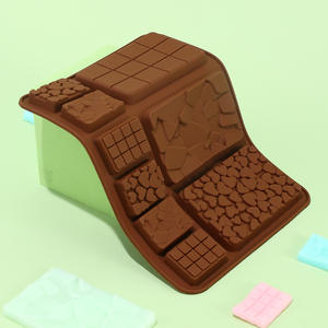 แม่พิมพ์คุกกี้เค้กช็อคโกแลตซิลิโคนวาฟเฟิลแผ่นเต็มรูปแบบแตกต่างกันทำด้วยมือหลายขนาดรูปร่างไม่สม่ำเสมอ - Product Image 4