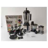 Robot culinaire multifonction 6-en-1 : mixeur, centrifugeuse, blender, pour smoothies, usage domestique intensif, boîtier en acier inoxydable