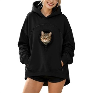 <span class=keywords><strong>Felpa</strong></span> <span class=keywords><strong>con</strong></span> <span class=keywords><strong>Cappuccio</strong></span> e Tasca a Forma di Gatto per Donne, Maglione Interattivo a Maniche Lunghe <span class=keywords><strong>con</strong></span> Tasca a Testa di Gatto - Product Image 2