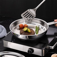 Batterie de cuisine 15 pièces en acier inoxydable avec poignées – Ustensiles de cuisson modernes universels pour cuisinière, casseroles, poêles et couvercles