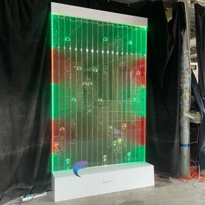 Divisores de ambientes con tubos acrílicos LED que cambian de color y pared de burbujas de agua - Product Image 4