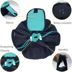 Large Capacity Vintage Zipper Thread Polyester <b>Makeup</b> <b>Case</b> Travel Cosmetic Bag Portable Pouch - Product Image 6