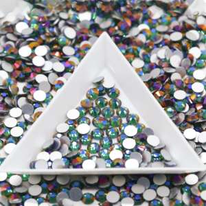 Piedras <span class=keywords><strong>de</strong></span> Cristal <span class=keywords><strong>de</strong></span> Vidrio <span class=keywords><strong>Color</strong></span> Esmeralda Mirage SS3-SS50, Gemas <span class=keywords><strong>de</strong></span> Cristal para Decoración con Apliques <span class=keywords><strong>de</strong></span> Pedrería - Product Image 4