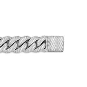 Bracelet Chaîne Cubaine en Argent Sterling 925 Style Hip Hop avec Moissanite, Bijou de Luxe Streetwear pour Hommes et Femmes, Idéal pour les Fêtes - Product Image 6