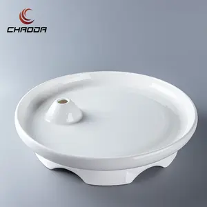 Набор керамических тарелок для сухого льда в скандинавском стиле, Набор круглых тарелок 14 дюймов для декоративной посуды, белые керамические тарелки для ресторана