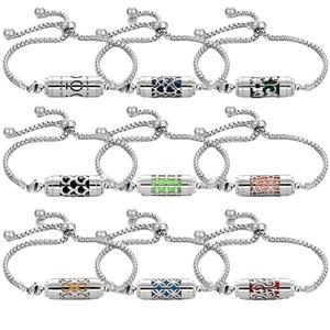 Bracelet chaîne à maillons en acier inoxydable vintage, motif cylindrique ondulé, diffuseur d'huiles essentielles - Product Image 4