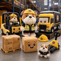 Lot de jouets en peluche en gros : Canard conducteur de train, Canard jaune du personnel ferroviaire en peluche