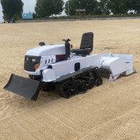 Équipement de nettoyage de plage industriel en gros, télécommandé, sur chenilles, avec moteur 18KW, pour le tamisage du sable et le balayage de grandes surfaces
