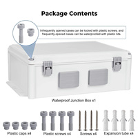 Caja de Conexiones Eléctrica Impermeable IP67 de Plástico ABS para Exteriores, Panel de Montaje Interno con Bisagras, Carcasa para Instrumentos Electrónicos