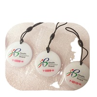 Étiquette d'identification d'animal de compagnie NFC codée par URL Collier en résine intelligente RFID Étiquette époxy 13.56Mhz pour chat et chien pour prévenir la perte