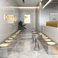 Conception peu encombrante Offre Spéciale d'approvisionnement d'usine avec des caractéristiques familiales Table de café Table ronde en acier inoxydable