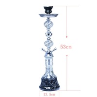 Narguilé arabe double tube ensemble grande taille narguilé pot décoratif 2 tuyaux Base en verre outil de fumer narguilé chicha tuyaux Shisha ensemble