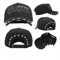 Gorra de Béisbol Unisex de 5 Paneles, Dobby Terry, Algodón Velour, Bordado 3D, Pedrería, Ajustable, Estilo Deportivo Urbano