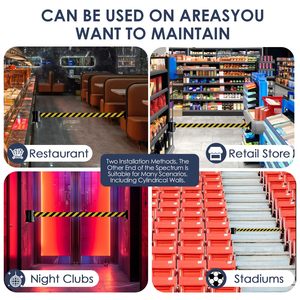 Kiểm Soát Đám Đông Kho Tường Cố Định Gắn Kết Có Thể Thu Vào Vành Đai Hàng Rào Treo Tường Có Thể Thu Vào Vành Đai Hàng Rào Cho Kiểm Soát Đám Đông - Product Image 6