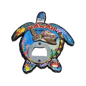 Tourist lembrança praia havaí miami tartaruga marinha forma abridor de garrafas