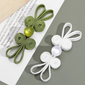 Nút Đỏ Trung Quốc tùy chỉnh nút Trung Quốc nút cổ điển Trung Quốc nút ếch phong cách với vải và hạt thủy tinh - Product Image 4