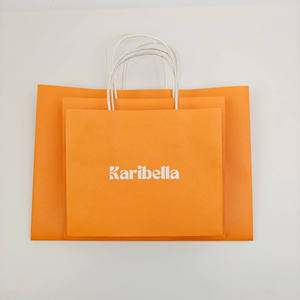 Sacs en carton recyclables personnalisés avec poignée longue, impression sérigraphique, taille et couleur personnalisables pour l'emballage de vêtements et de chaussures - Product Image 4