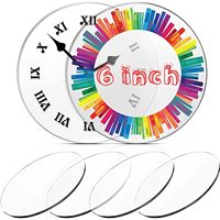 Cercles en acrylique 1/8 "d'épaisseur de feuilles de plexiglas acryliques rondes pour l'artisanat, les disques de gâteau, les décors et les projets de bricolage