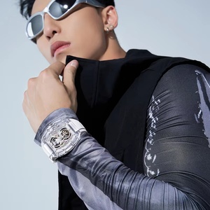 BG6002 Automatic Movement <b>Mechanical</b> <b>Watch</b> Luminous Polar Bear Dial White <b>Watch</b> Strap <b>Watches</b> for Men - Product Image 2