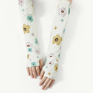 <span class=keywords><strong>Fiori</strong></span> di moda sole proteggere le donne personalizzate anti-uv ciclismo all'aperto raffreddamento ghiaccio maniche del <span class=keywords><strong>braccio</strong></span> di seta - Product Image 5