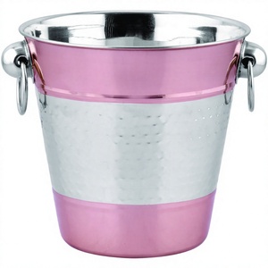 Hammered Design 4-Piece Stainless Steel Bar Set Includes <b>Ice</b> <b>Buckets</b> and Beverage Tubs - Product Image 1