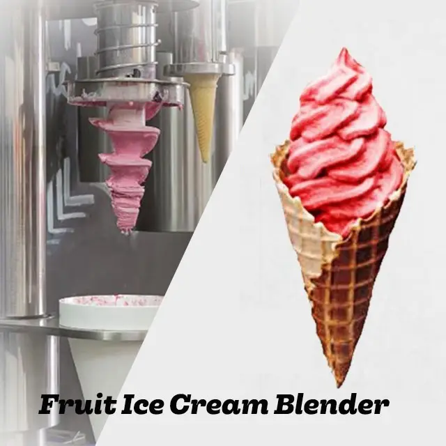 뉴질랜드 최신 판매 진짜 과일 아이스크림 믹서 소용돌이 냉장고 공장