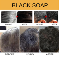 Lot de 2 Savons Solides Noirs pour Cheveux Gris – Shampoing Assombrissant en Gros