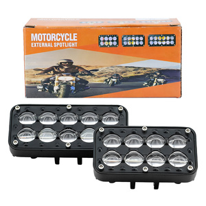 Focos LED para Motocicleta de 4/5/6/8/10/12 Lentes, Luces Estroboscópicas Rojas y Azules, Accesorios Automáticos, Luces Antiniebla Blancas y Amarillas para Camiones y Automóviles - Product Image 3