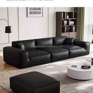 Set di mobili moderni divano italiano minimalista soggiorno divano moderno semplice luce di lusso piccolo divano a fila diritta - Product Image 3