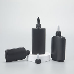Botella de Plástico Negra de HDPE de 60 ml y 120 ml con Tapa de Rosca para Aceite Capilar, Pegamento Líquido, Cosméticos, Esmalte de Uñas - Product Image 1