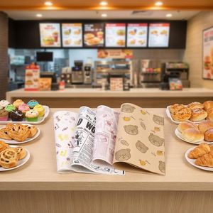 Custom Printed Greaseproof Food <b>Wrapping</b> <b>Paper</b> for Deli Food Grade Baking <b>Paper</b> Hamburger Sandwich Takeaway Packaging <b>Paper</b> - Product Image 5