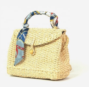 Bolso de mano de paja tejida para mujer, estilo Vantage, nuevo, tipo bandolera - Product Image 2