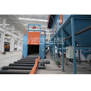 Mesin Shot Blasting Konveyor Rol Penggosok Manual Baja Bersertifikat CE 20+ Tahun dengan Motor & Gearbox dari Produsen - Product Image 5