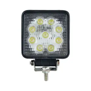 Araba aksesuarları spot 4 "9leds 27w kare beyaz ışık nokta sel ışın 9-30V led çalışma ışığı kamyon araba off-road