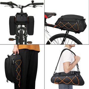Premium 2-Alforja extraíble para bicicleta, bolsa impermeable aislada para asiento trasero de bicicleta, bolsa para maletero, bolso de almacenamiento para ciclismo - Product Image 2